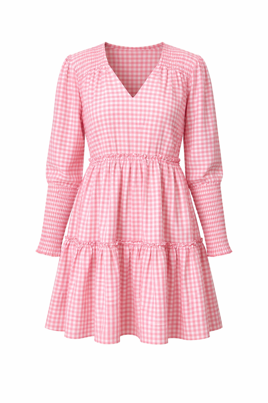 Mila Gingham Dress mit Rüschen