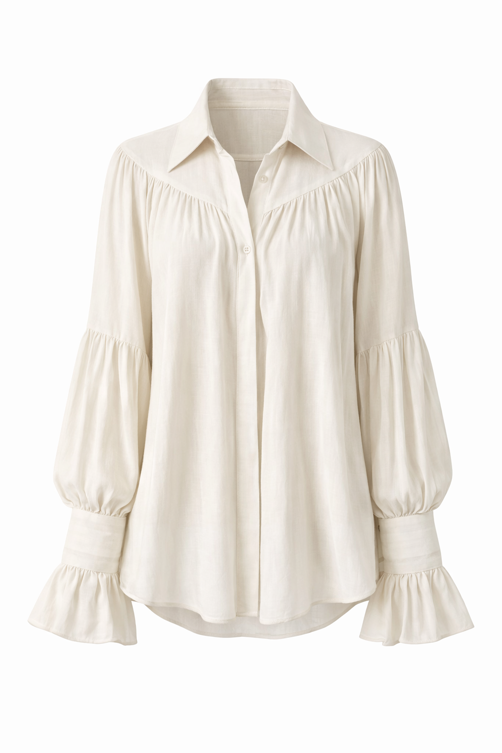 Bluse mit Volantärmeln