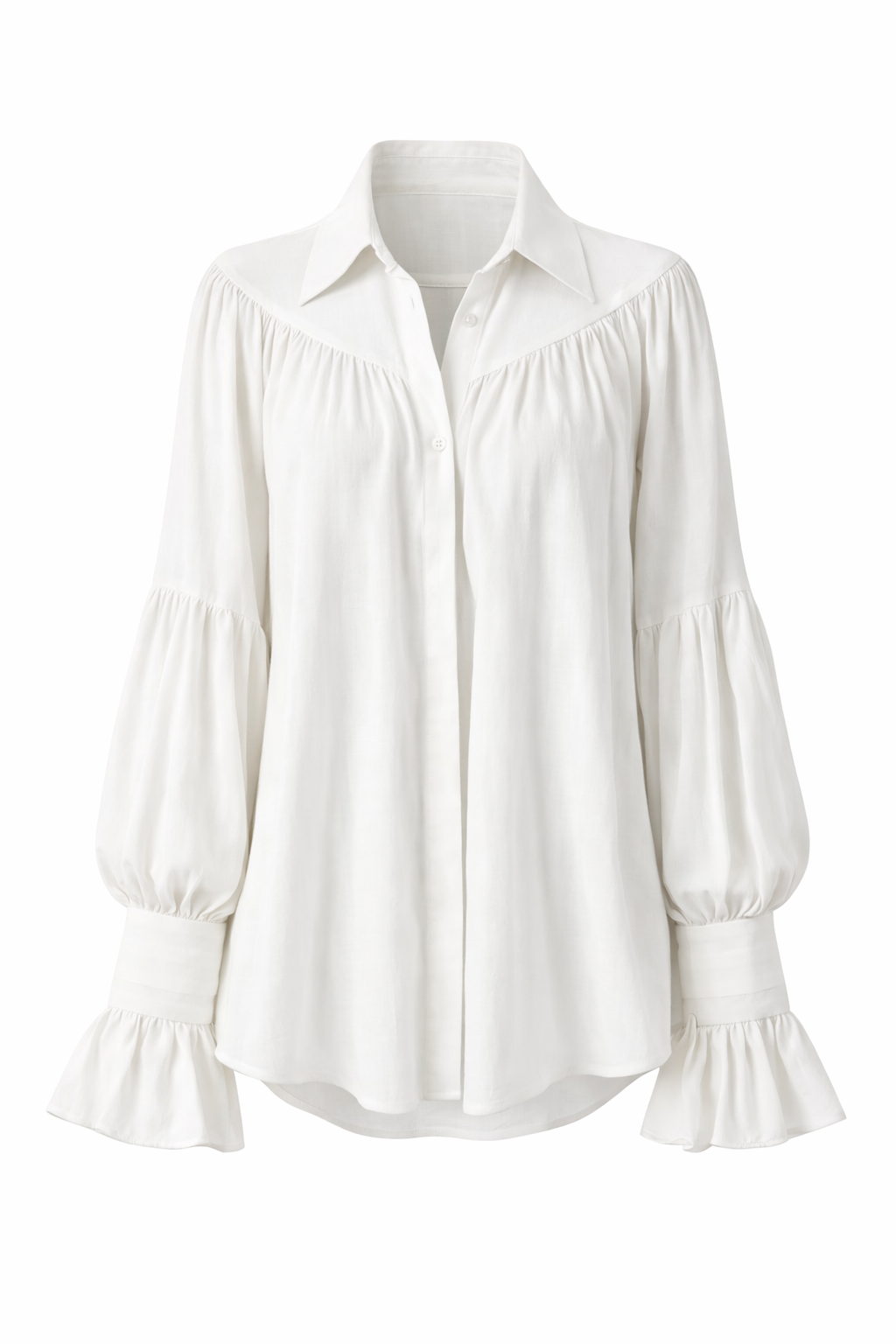 Bluse mit Volantärmeln