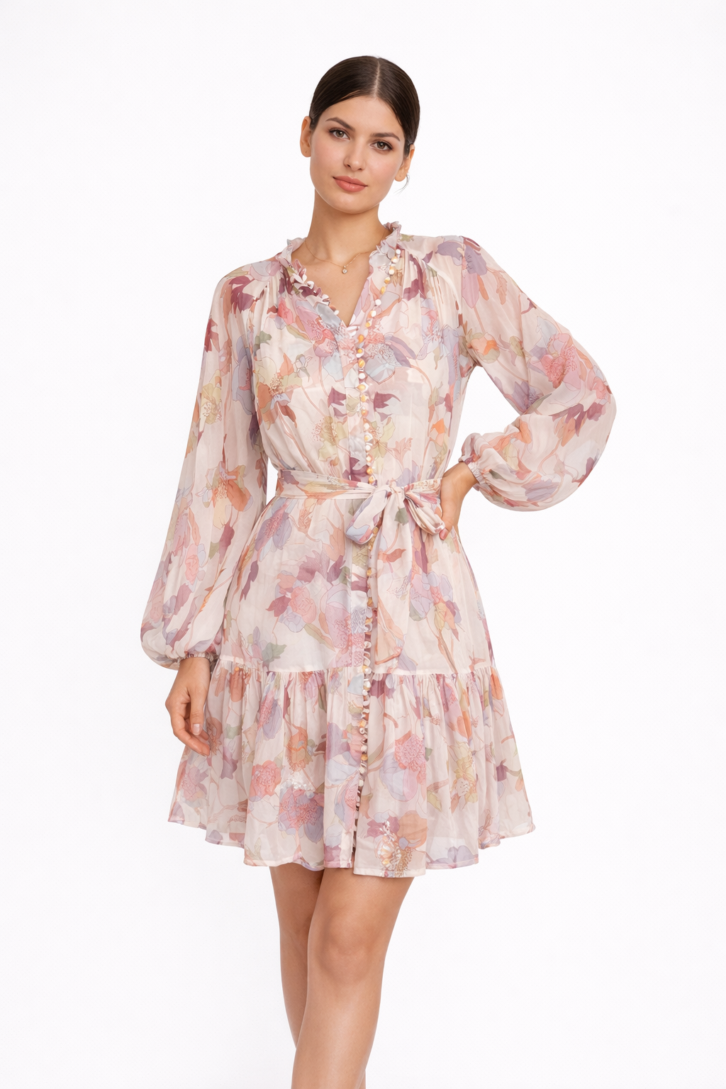 Amelia Floral Mini Kleid