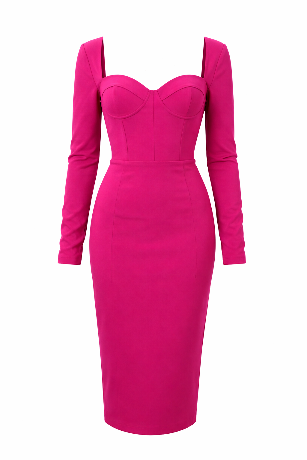 Sienna Bodycon Kleid in Pink mit Bustier-Schnitt