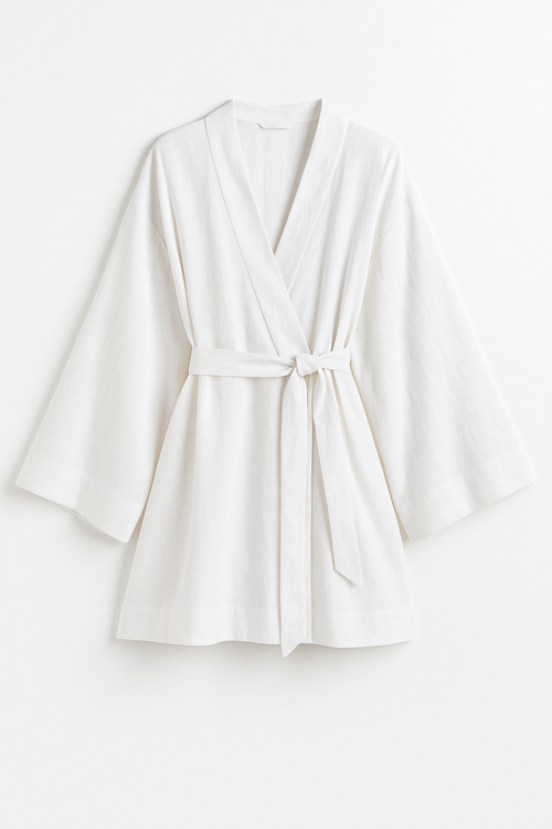 Isla – Leichter Kimono in Weiß